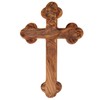 KASSIS Olive Wood Cross Crucifix Wall Cross Simple with Round