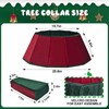 succulentlovers Double Sided Velvet Christmas Tree Collar - 25.6" Red