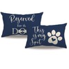 Dog Lumbar Pillow Covers Navy Blue Double-sided printed Reserved for