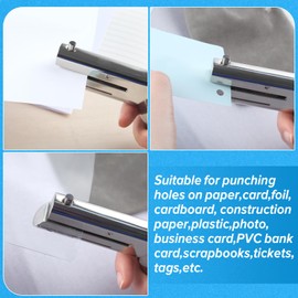 SPEEDWOX Deep Throat Heavy Duty Hand Held Single Hole Punch Heavy Duty Hole Punch Single Hole Punch Paper Punch Badge Hole Punch for Metal Long Reach Hole Punch Hand Hole Punch Slot Hole Punch