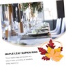 KICHOUSE 4pcs Maple Leaf Napkin Elegant Fall Table Decor for