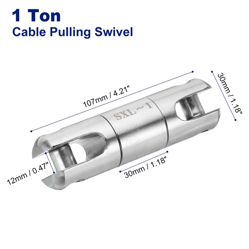 PATIKIL 1 Ton Cable Pulling Swivel, Alloy Wire Puller Cable