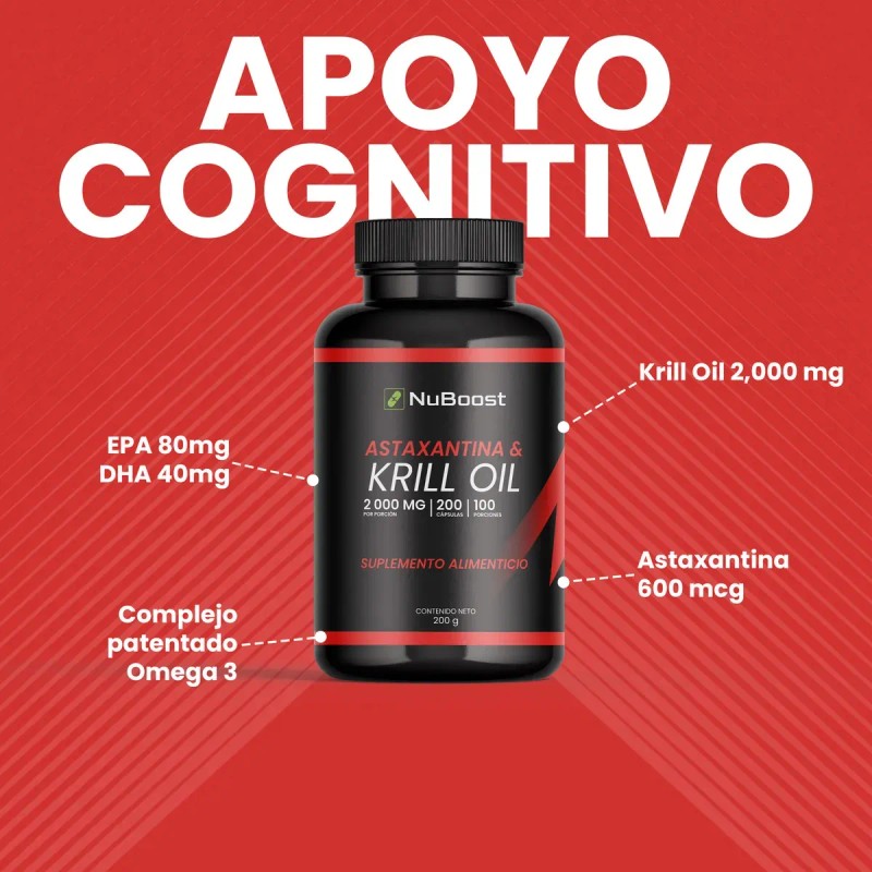 Aceite De Krill Nuboost 200 Cápsulas-salud Y Bienestar Sabor Sin