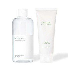 MIXSOON Cica Double Cleansing Set for Sensitive Skin (Cleansing Water, and Foam)