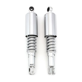 Chrome Rear Shocks - 321mm / 12 5/8" - Compatible with Honda CB350 CB360 CB400F CB450 CB500 CB550 CB650 CB750 CL350 SL350 CJ360 CM400 CM450