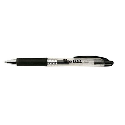 Avery eGEL Retractable Gel Pen, Medium Point, 0.7 mm, Clear Barrel, Black Ink