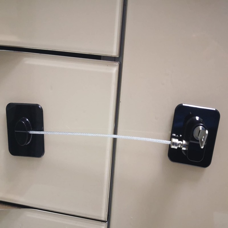 YEYA Refrigerator Lock, Mini Fridge Lock for Kids, Child Safety