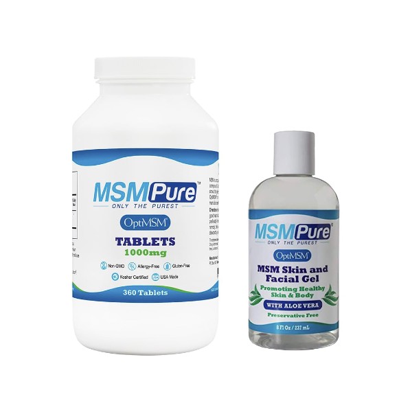 KALA HEALTH MSMPure MSM Tablets 360 Count and MSM Gel