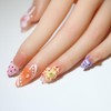 10Pcs Handmade Reusable Almond press on nails | Misty Floral