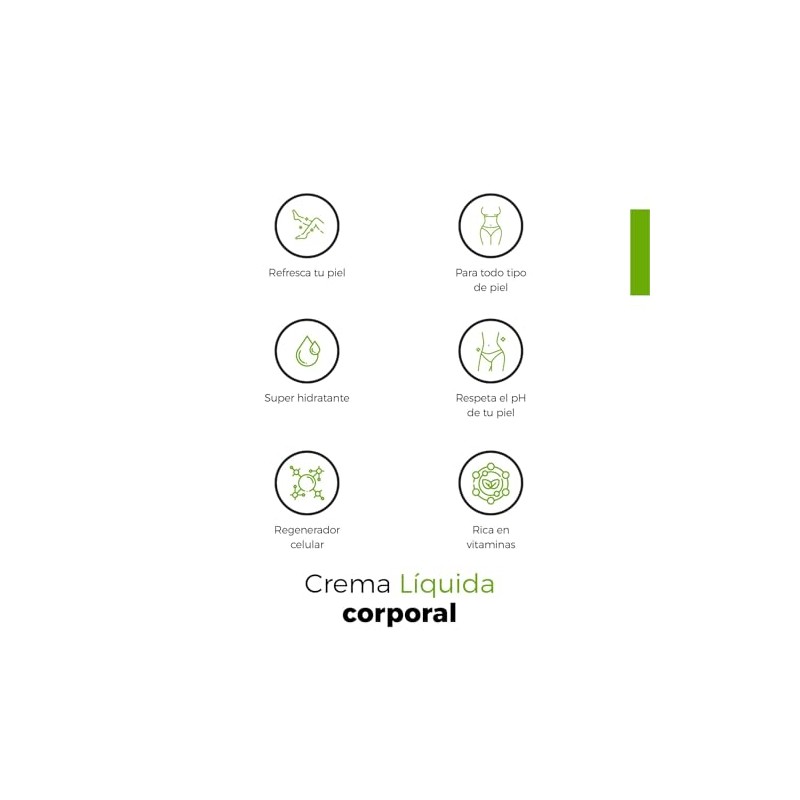 Crema Líquida Corporal de Lavanda Hidratante Natural, Libre de Parabenos,