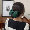 Women Hair Snood Net Bowknot Decor Barrette Elastic Mesh Hair