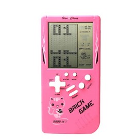 HLF Retro big screen brick game console 9999 in 1 Tank/racing/shooting Casual puzzle game Adjustable difficulty and speed small and easy to carry best gifts (粉)