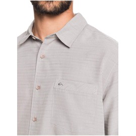 Quiksilver mens Centinela 4 Woven Button Down Shirt, Flint Gray Centinella, Large US