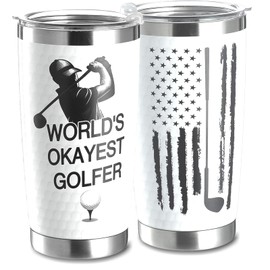 Golf Gifts for Men - Golf Christmas Gifts for Men Unique,Golf Gifts for Dad, Dad Golf Gifts - Funny Golf Gifts for Boyfriend's Dad, Dad Uncle, Boyfriend Husband, Golf Lovers - 20 Oz Tumbler