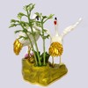Feng Shui Statue Pair of Crane with Peaches & Bamboo