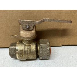 Mueller B-24351 411 Inline Ball MTR Meter Valve 3/4” with Handle NL-A