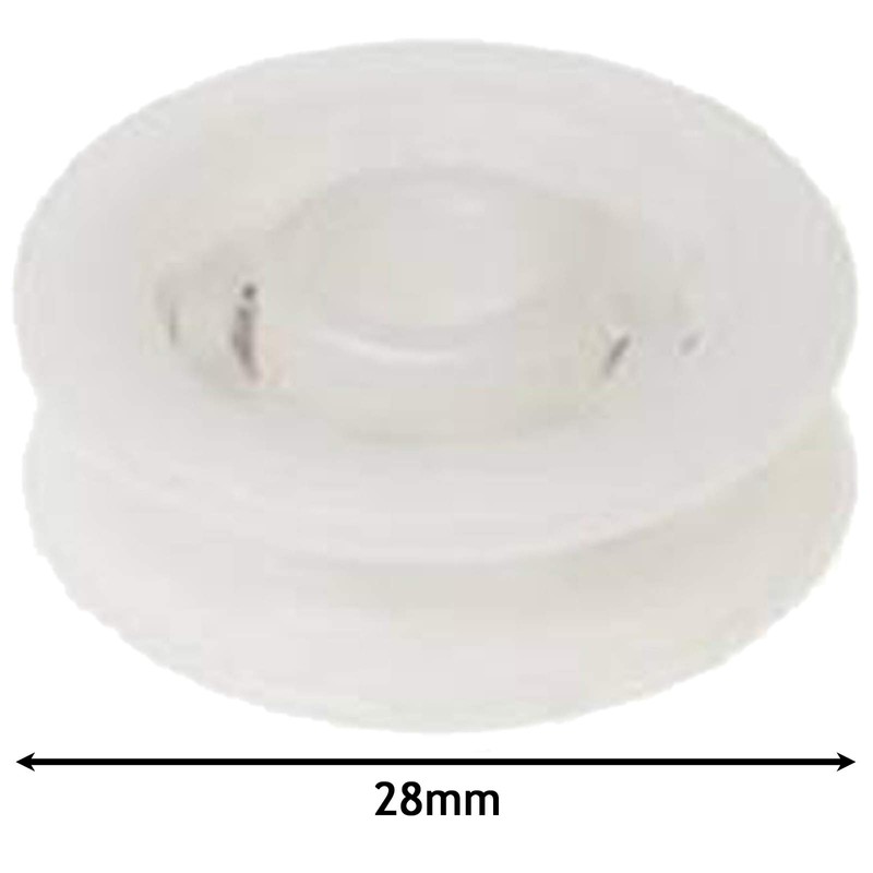 SPARES2GO Greenhouse Sliding Door Wheel Roller Kit (2 x 28mm