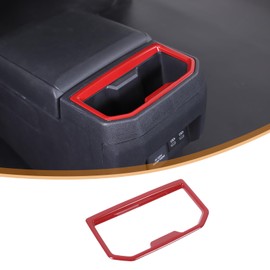 Rear Seat Cup Holder Frame Cover Trim for Toyota Tacoma 2024 2025, Car Interior Decoration Accessories (Red)