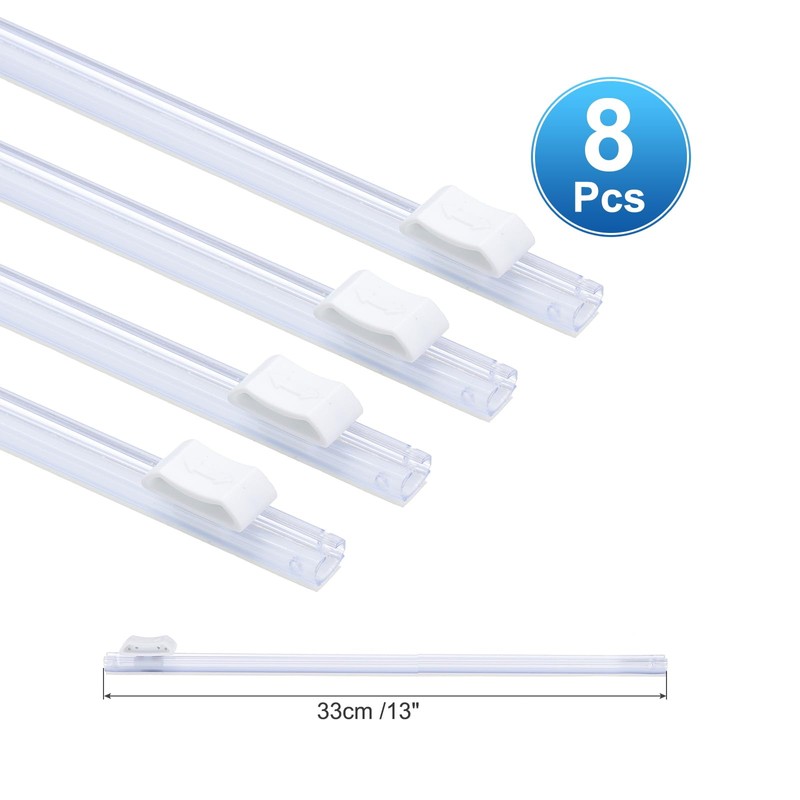 PATIKIL プラスチックスライダーカッター 粘着式 8個 330cm ラップカッター スロット取り付け交換品付き フィルム スライディングペーパー ワックスペーパー