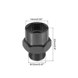 MECCANIXITY Wheel Hex Hub Adapter with M4 Threaded Axle,12mm to 17mm Thickening Extension Conversion Nuts for 1/10 Car Upgrade 1/8 Car Tires (Black)