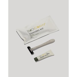 BIO CORN Individually Wrapped Hotel Toiletries Amenities Smooth Shave Disposable Razor With Cream (Case of 250)