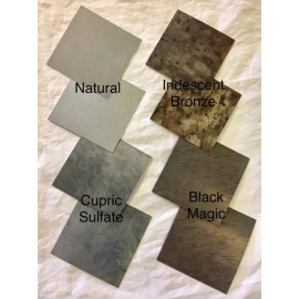 RotoMetals Zinc Sheet Sample Pack for Counter Tops, Table Tops and Bars