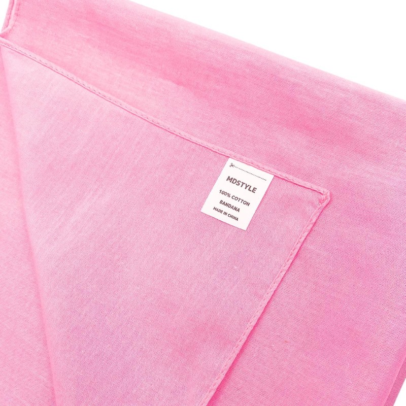 MDSTYLE Plain Bandana, 100% Cotton, 22.0 x 22.0 inches (56