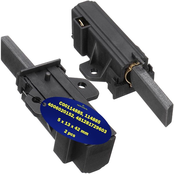Pack of 2 Carbon Brushes for Electric Motor Washing Machine