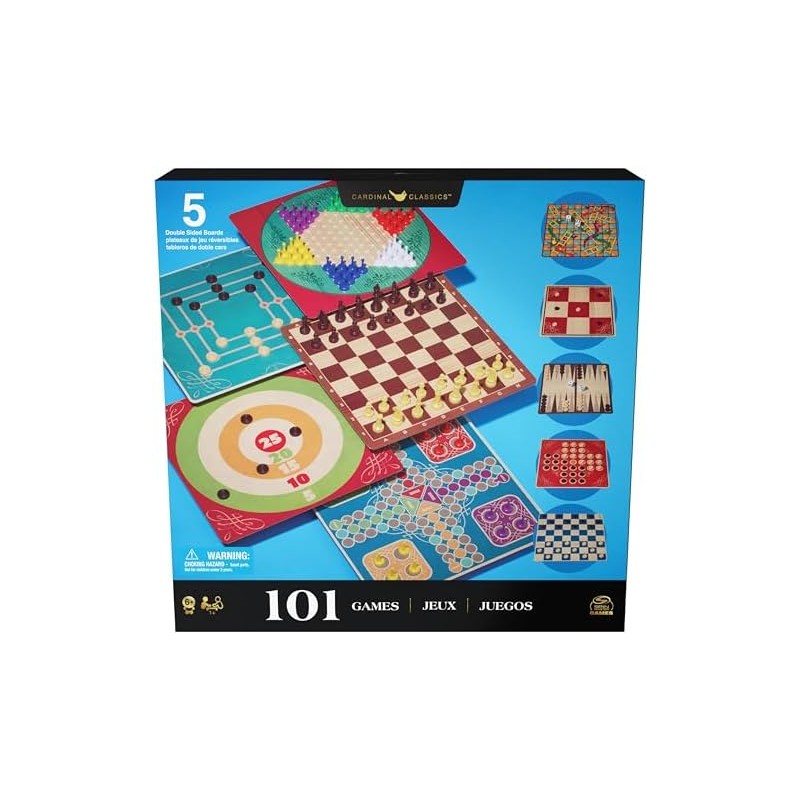 Spin Master Games Cardinal, 101 Juegos, Juegos de Mesa clásicos,
