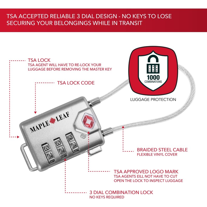 Maple Leaf Travel - 2 Pack of Travel Sentry 3