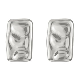 Chunky Gold Rectangle Earrings for Women Trendy Thick Square Stud Earrings Gold Silver Geometric Statement Earrings Dainty Jewelry Gift for Girls