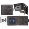 Prime Hide RFID Blocking Men's Vintage Black Leather Bifold Wallet