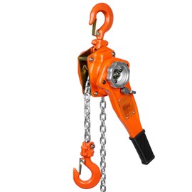Happybuy Manual Lever Chain Hoist, 1.5 Ton (3300 lbs) Capacity, 10 FT Come Along, G80 Galvanized Carbon Steel, Weston Double-Pawl Brake, 360° Rotation Hook for Garage and Factory Use