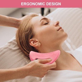 KQDRAVINE Gua Sha Massager Made of Natural Stone, 21 x 9 cm Guasha Scraper for Lymphatic Drainage, Lymphatic Drainage Face, Gua Sha Stone Body Care, Body Gua Sha Tool, Gua Sha Stone for Face, Legs