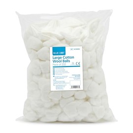 Blue Dot Absorbent Cotton Wool Balls, Large (Pack of 250)