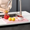 KitchenRaku Dish Drying Mat (Pale Pink, 40 x 33 cm)