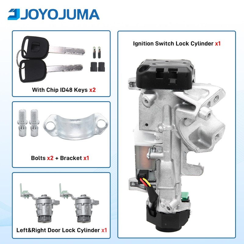 Ignition Switch Lock Cylinder with Keys for Honda Civic 2006-2011,