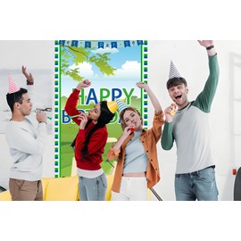 Golf Happy Birthday Door Banner Golf Ball Player Door Cover Golfer Door Decorations for Golf Sport Themed Birthday Party Supplies Golf Birthday Photo Booth