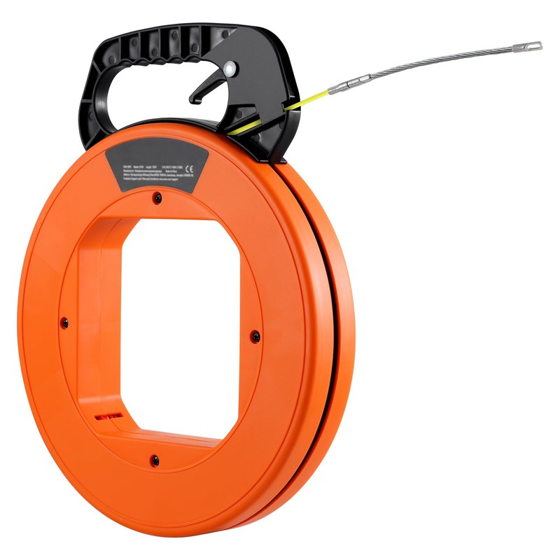Happybuy 100 ft Fiberglass Fish Tape – Flexible, Non-Conductive Wire