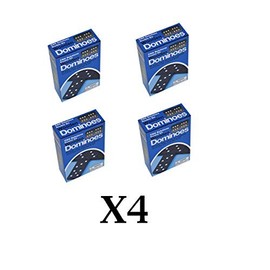 C&H Solutions 4X Double 6 Dominoes Black with White Dots Wooden Dominoes 28 PCS by C&H®