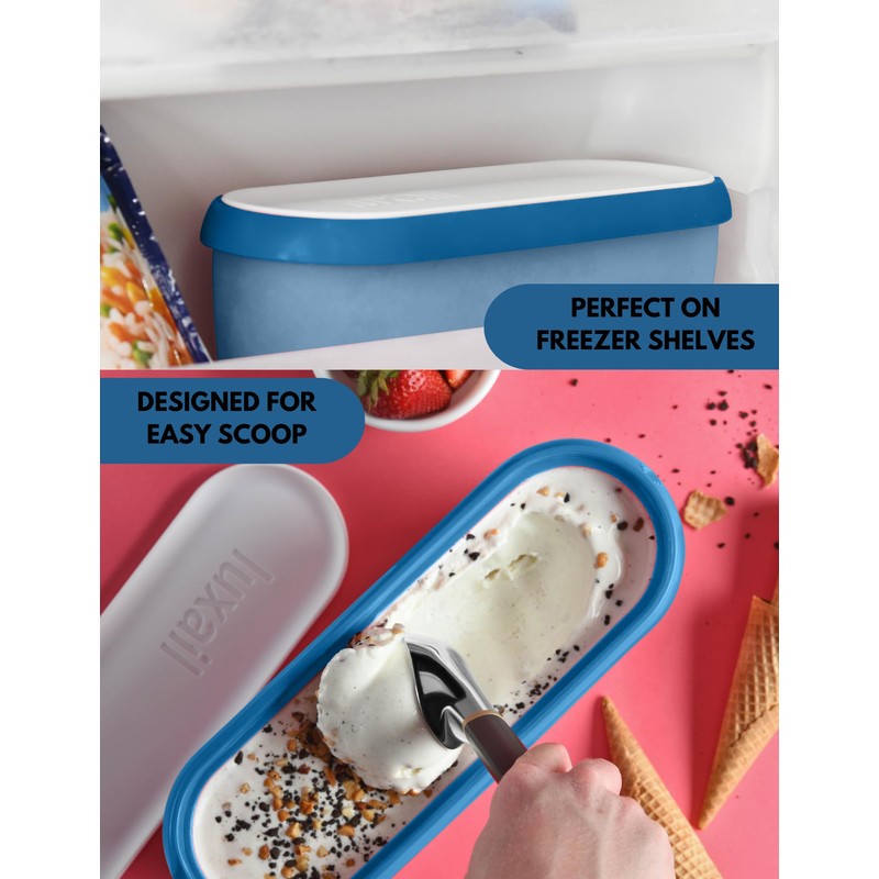 Ice Cream containers for homemade ice cream, Reusable Storage Freezer