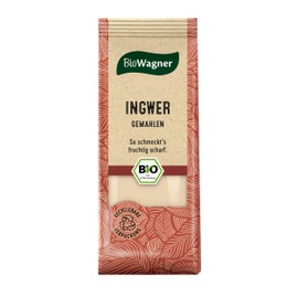 BioWagner - Organic Ginger Ground | Fruity Sharp Taste for Curry, Wok Dishes or Desserts | Natural Organic Ingredients | Recyclable Packaging | 30 g
