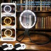 Dilzekui 5X&10X Neck Handheld 2-in-1 Magnifying Glass for Reading w/Light