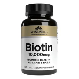 Biotina 10,000 Mcg 100 Tabs Windmill Es                                                                                                               
