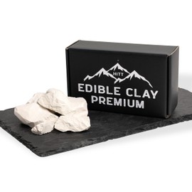 HITT Premium Edible White Clay — Earthy Flavor Crunchy Dirt Chunks for Eating, PICA Cravings and ASMR Food Content Creators — Handpicked, Organic, Ready to Eat PICA Alternative Snack — 7 oz / 200 g