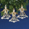Solid Oak Golden Angels Ornament Kit, Gold