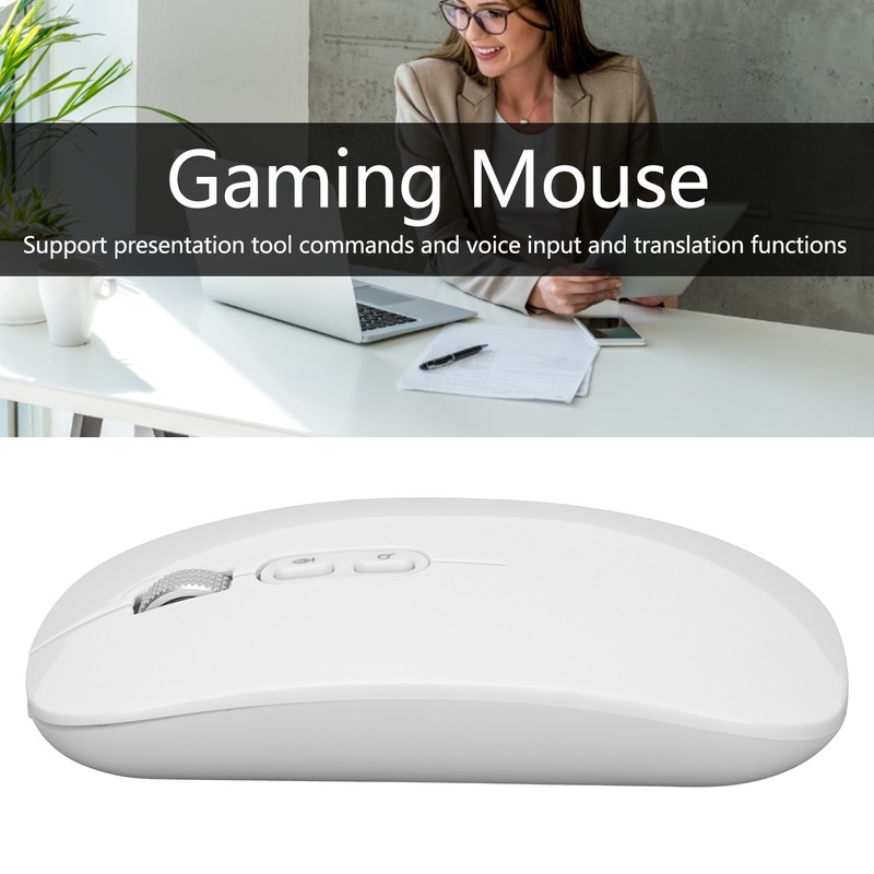 Wireless Mouse 1600DPI AI Optical Mice Voice Input Translation Computer