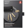 TWINOX® - Juego de 3 piezas de cuero negro para