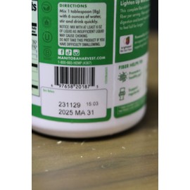 manitoba harvest organic bioactive fiber original 8oz fiber supplement
