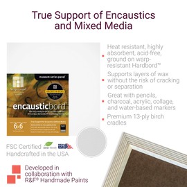 Ampersand Art Supply Museum Series Encausticbord, 2,2 cm Tiefe, 15,2 x 15,2 cm